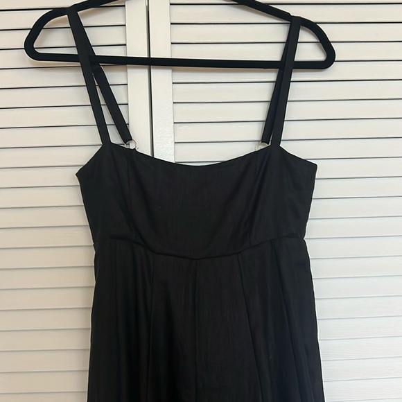 NWT DISSH - ROSS BLACK LINEN MIDI DRESS - Picture 4 of 8